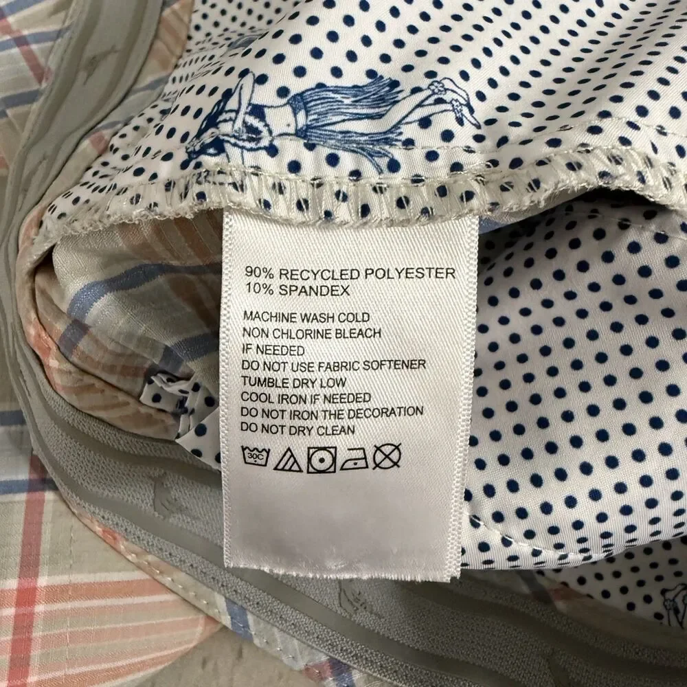 Tommy Bahama Men's W34 Multicolor Check Moisture Wicking Bermuda Shorts